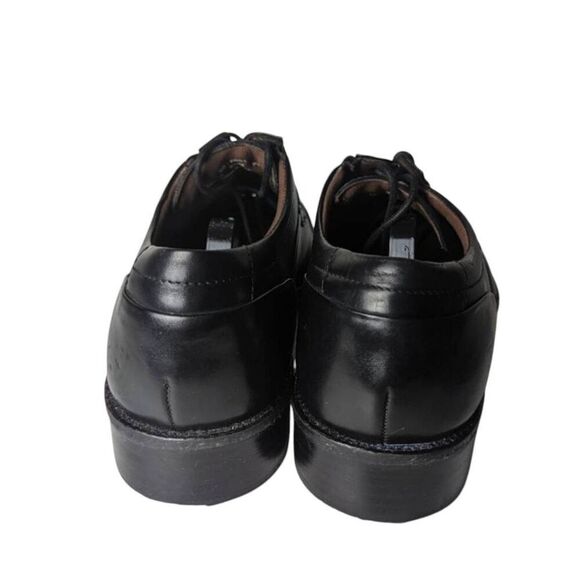 JOHNSTON & MURPHY Lancaster Black Leather Cap Toe Oxford Size 8.5M - Picture 5 of 6
